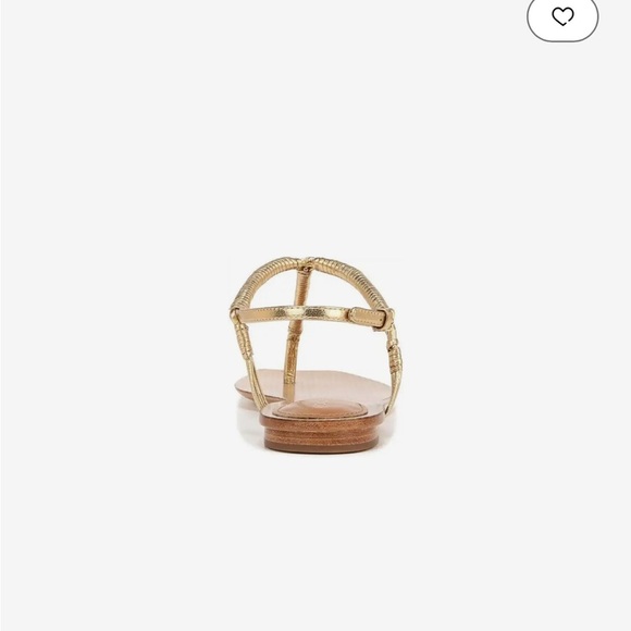 Veronica Beard Amelia Thongs Women's gold metallic t-strap sandals size 6.5 - Picture 3 of 8